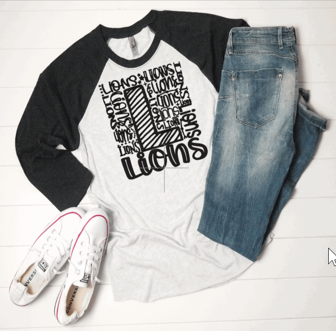 Lions, Lions , Lions Baseball Tee