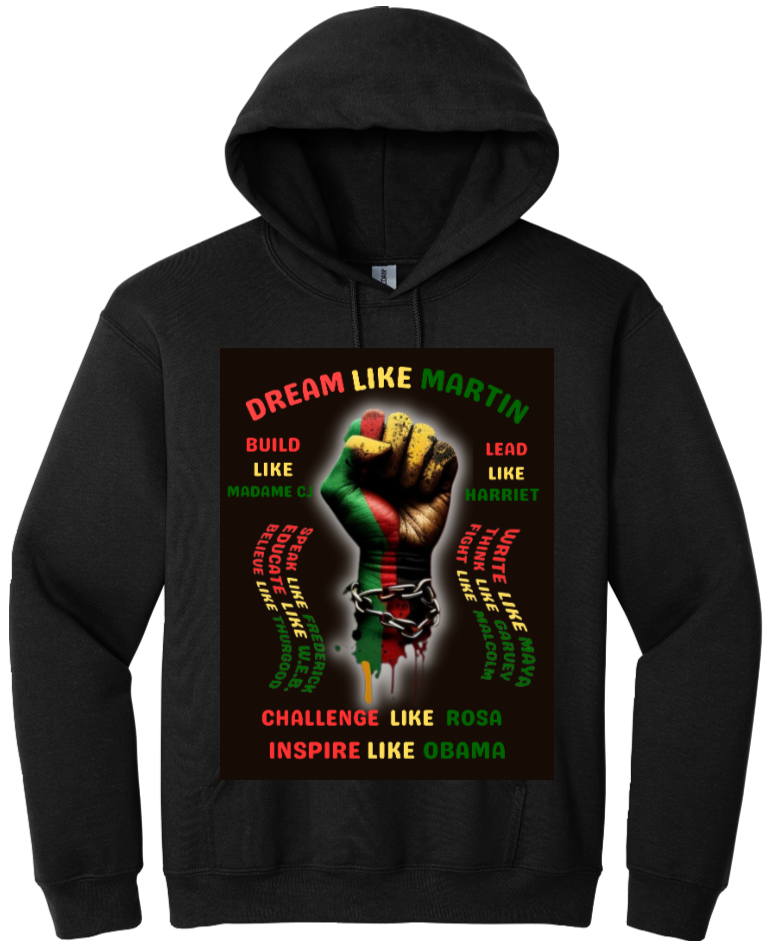 Dream, Challenge, Inspire. Fist Raised