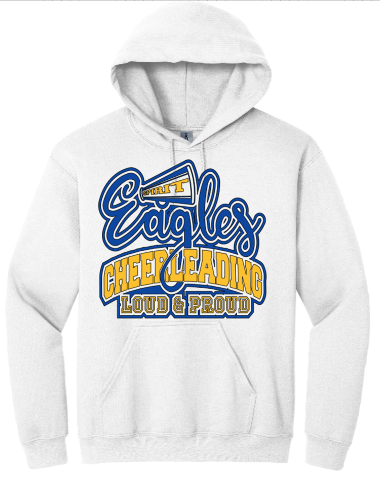 Adult Eagles Cheerleading Loud and Proud Hoodie