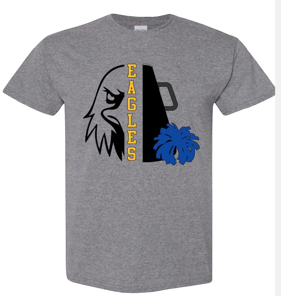 Adult Half Eagle Half Megaphone Short Sleeve