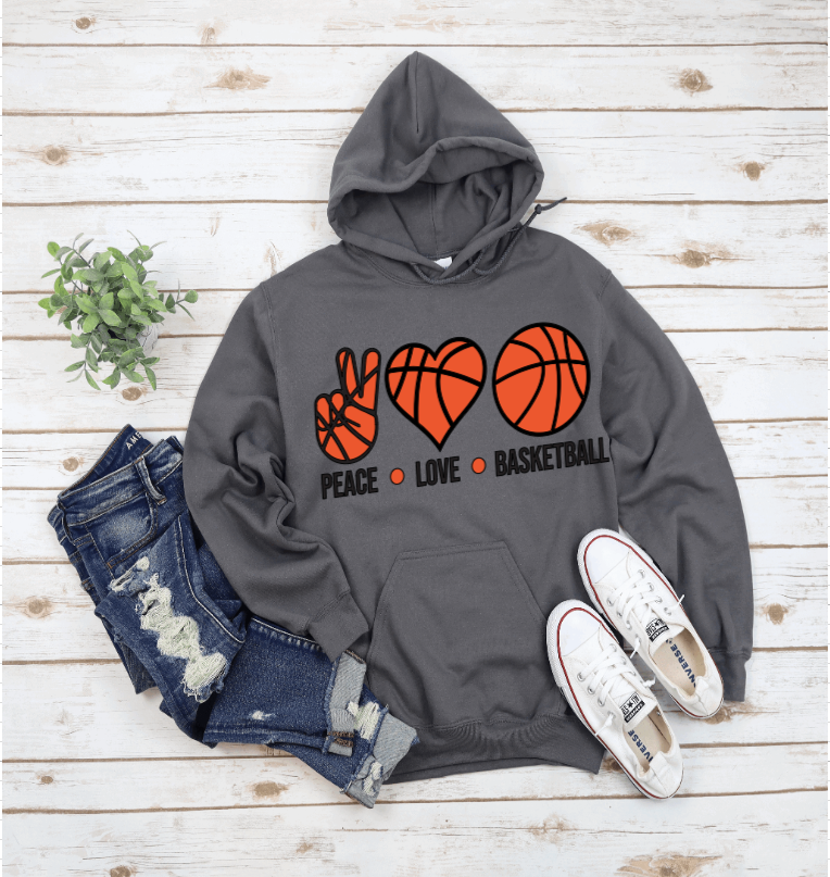 Peace Love Basketball Hoodie