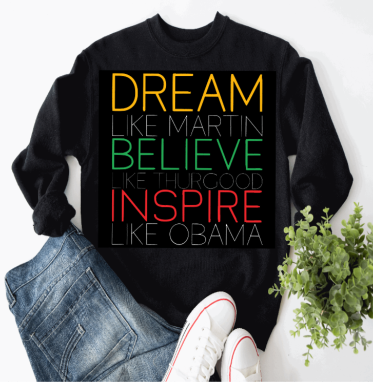Dream, Believe Inspire Long Sleeve Tee