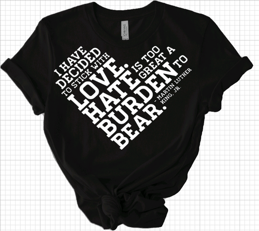 Love Over Hate Short Sleeve Tee