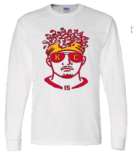 Mahomes in Gold Long Sleeves