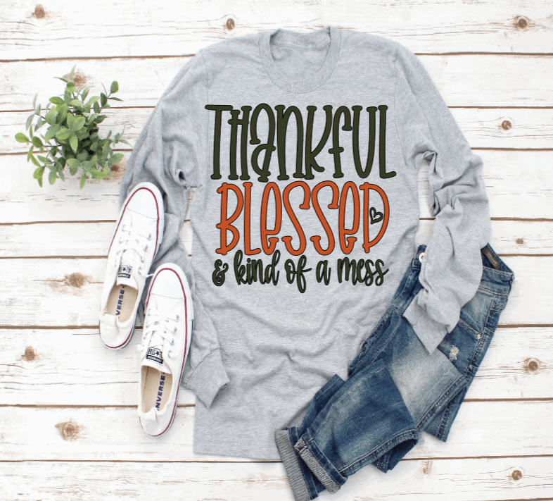 Thankful, Grateful, Blessed Long Sleeves